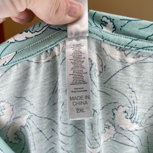 Lularoe Tee - 2XL - wave print - Picture 4 of 4